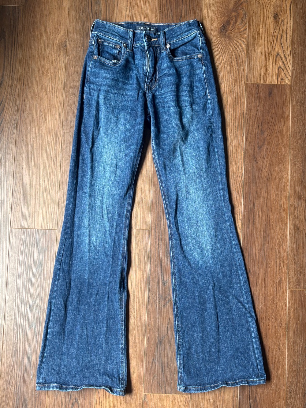 Aeropostale Dark Blue High Rise Flare Leg Jeans